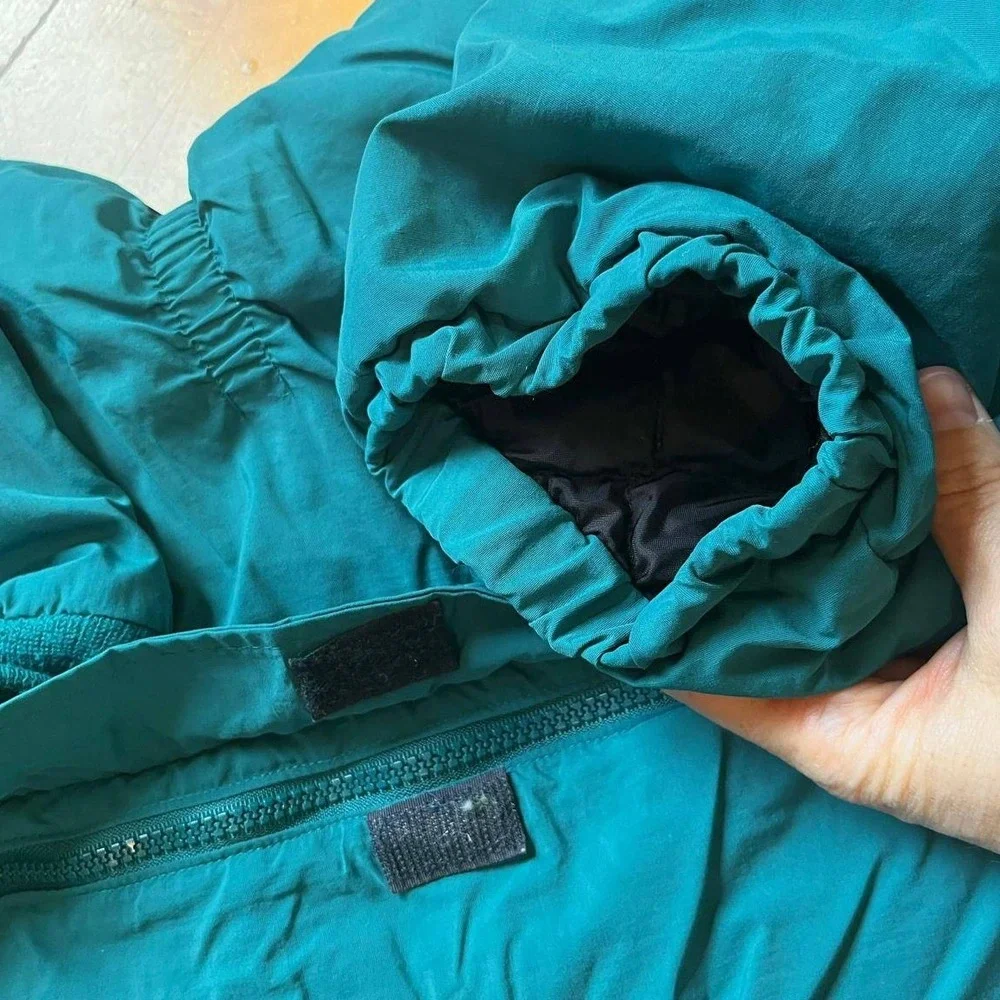 Vintage 90s LL Bean Snowsuit 3T Teal One Piece Hooded Made in USA Retro Kids EUC